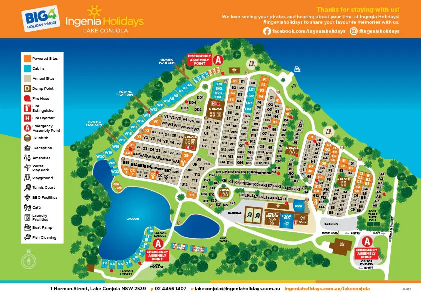 Bendalong Caravan Park Map Lake Conjola Holiday Park Map - Ingenia Holidays