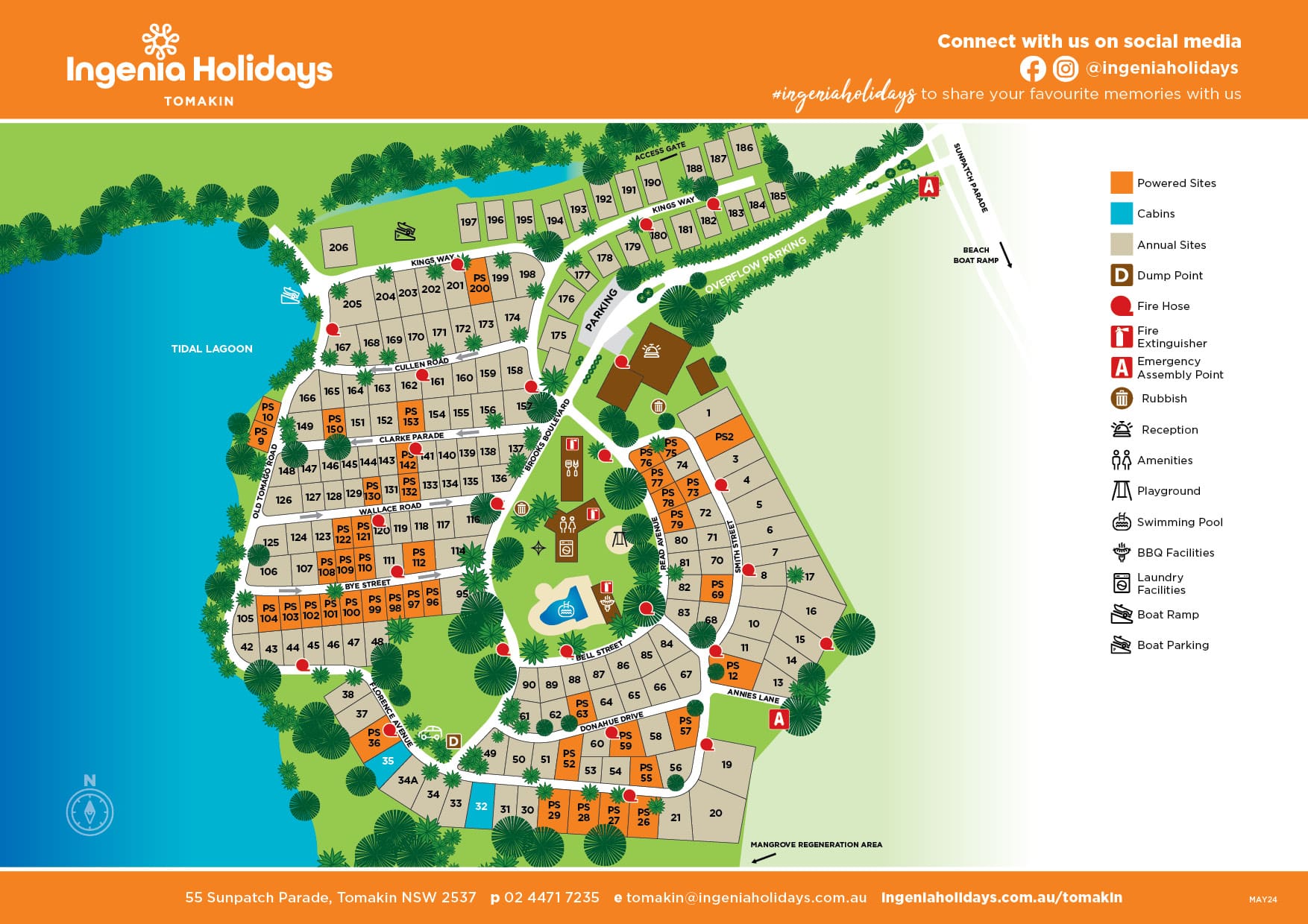 Tomakin Park Map