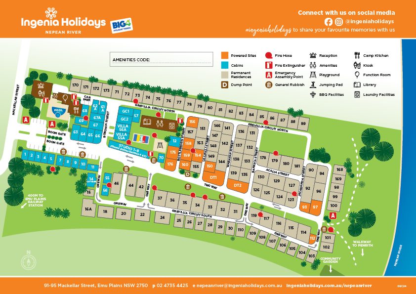 Nepean River  Park Map